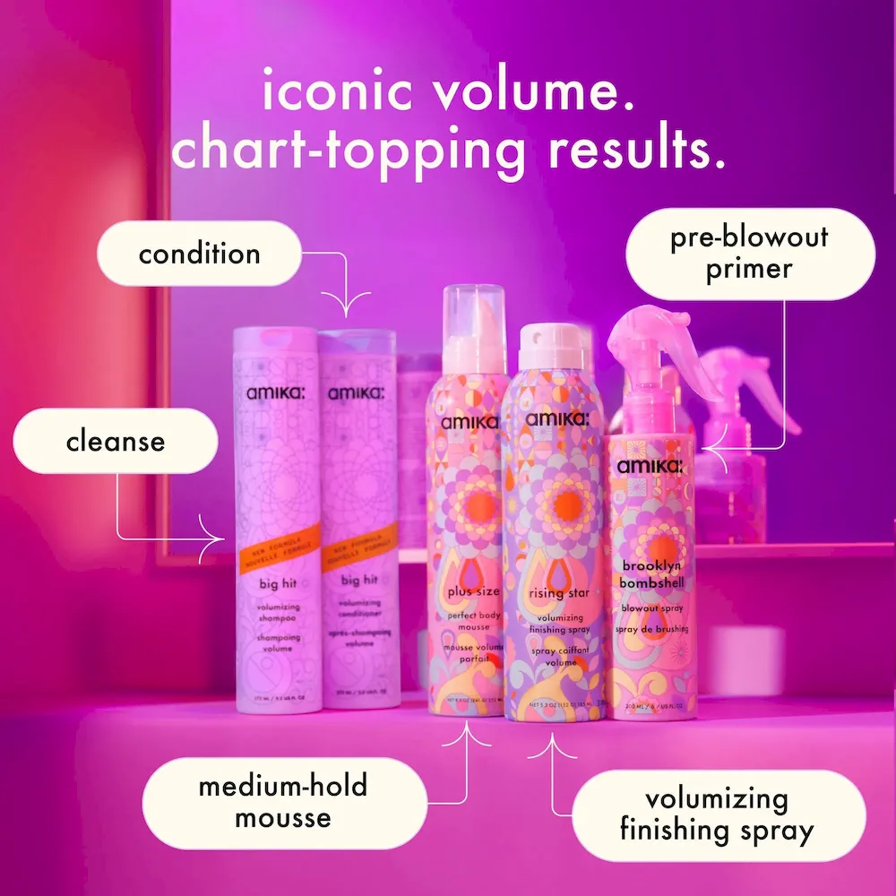 super-sized iconic volume bundle big hit volumizing shampoo, big hit volumizing conditioner + rising star volumizing finishing spray - Image 2