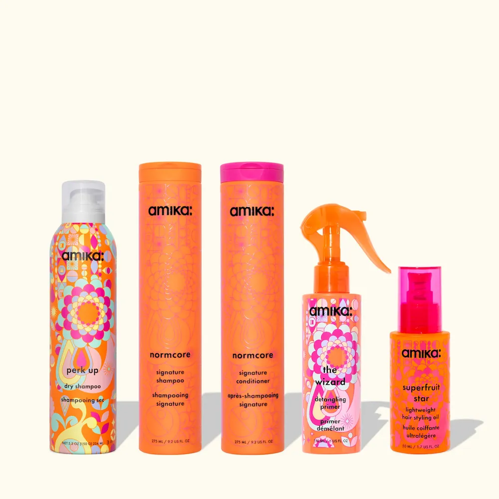 strand superheroes routine set normcore shampoo, conditioner + superfruit star + perk up + wizard