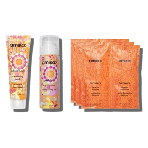 nourish trial kit normcore signature shampoo, conditioner, soulfood nourishing mask + perk up dry shampoo