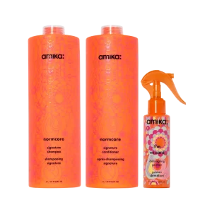 super-sized signature set normcore nourishing shampoo + conditioner + the wizard detangling primer