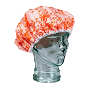 shower cap pink signature print