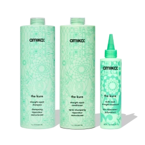super-sized strength repair set the kure shampoo, conditioner + multi-task treatment
