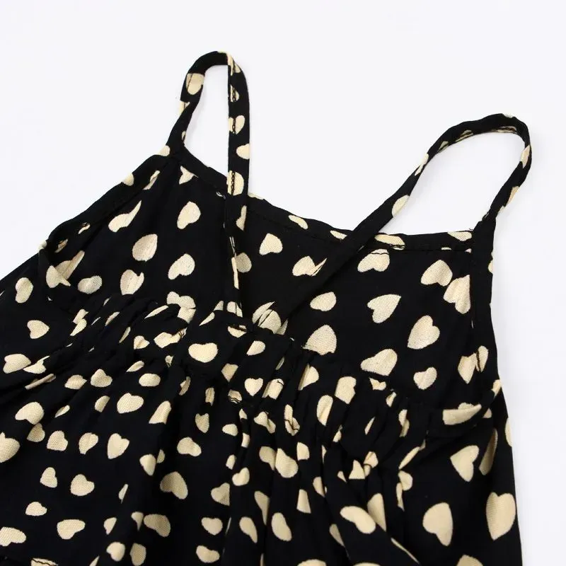 Wholesale Kid Girl Heart Print Sleeveless Jumpsuit - Image 5
