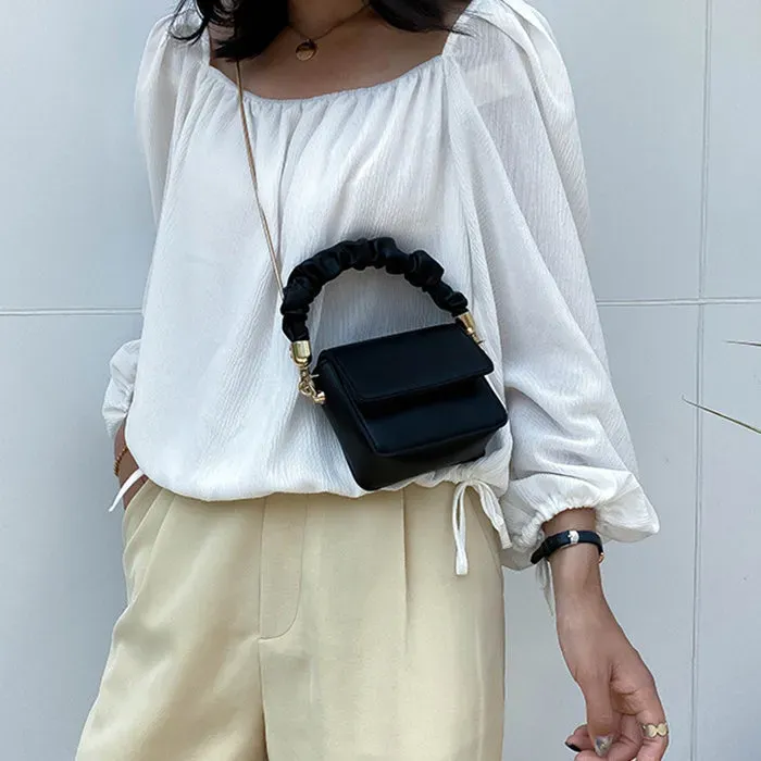 Women Solid Color Metal Chain Mini Shoulder Bag - Image 7