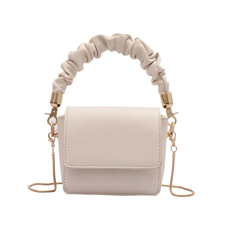 Women Solid Color Metal Chain Mini Shoulder Bag - Image 18