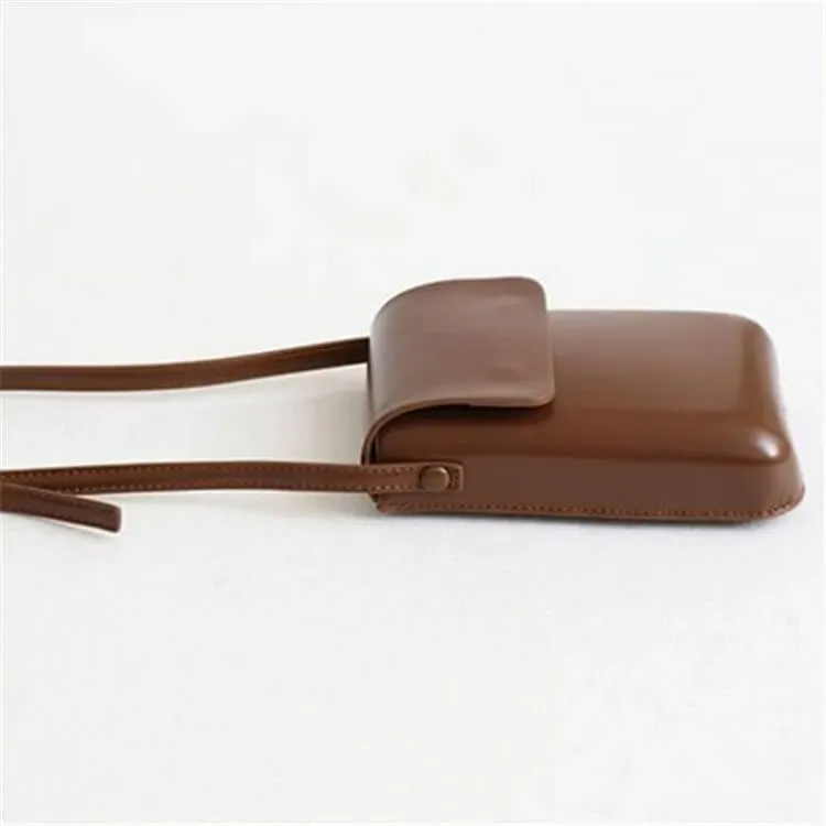 Women Classic Soild Color Square PU Crossbody Mini Bag - Image 3