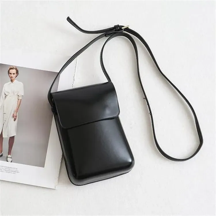 Women Classic Soild Color Square PU Crossbody Mini Bag - Image 10