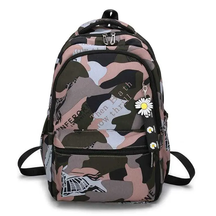 Unisex Fashion Zipper Camouflage Large Capacity Backpack - Image 10