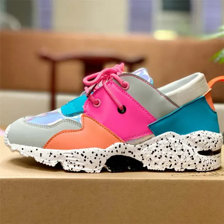Size:4.5-11Women Casual Plus Size Leopard Printed Patchwork Lace Up Sneakers - Image 5