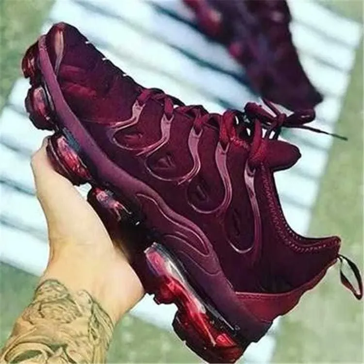 Size:4.5-11Women Plus Size Solid Color Lace-up Sports Shoes - Image 5