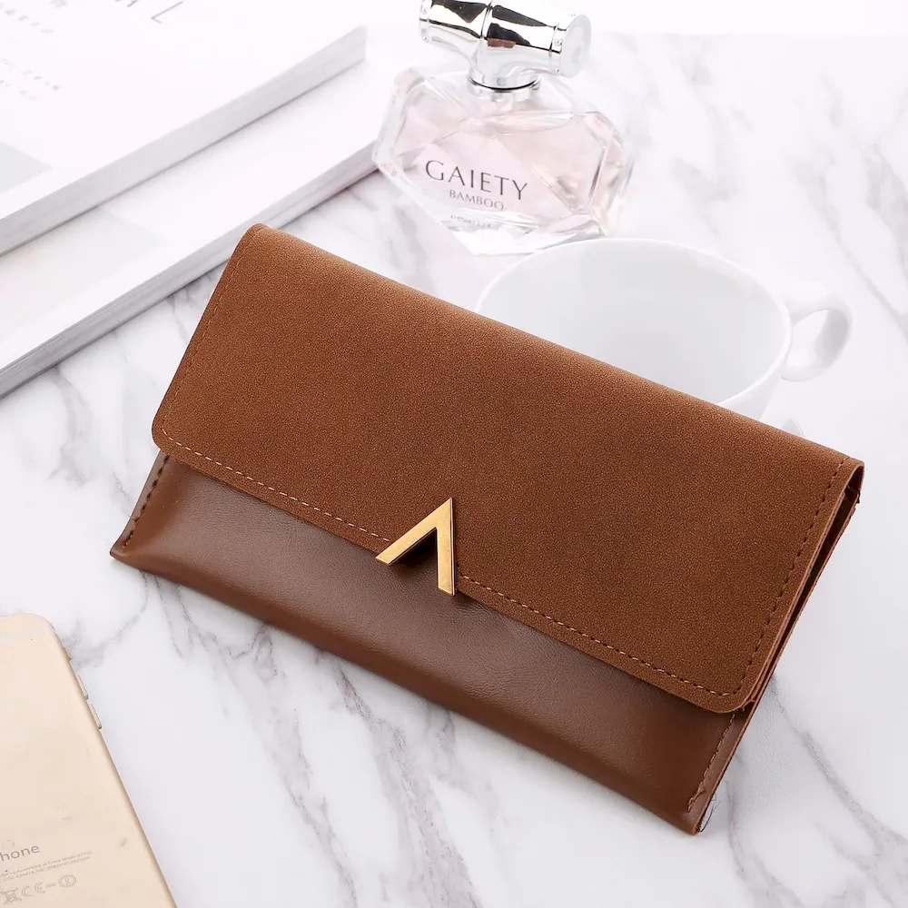 Women Clamshell Color Blocking Frosted Purse - Image 7