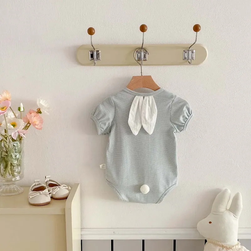 Wholesale Kids Baby Boys Girls Casual Cute Stripe Romper - Image 5