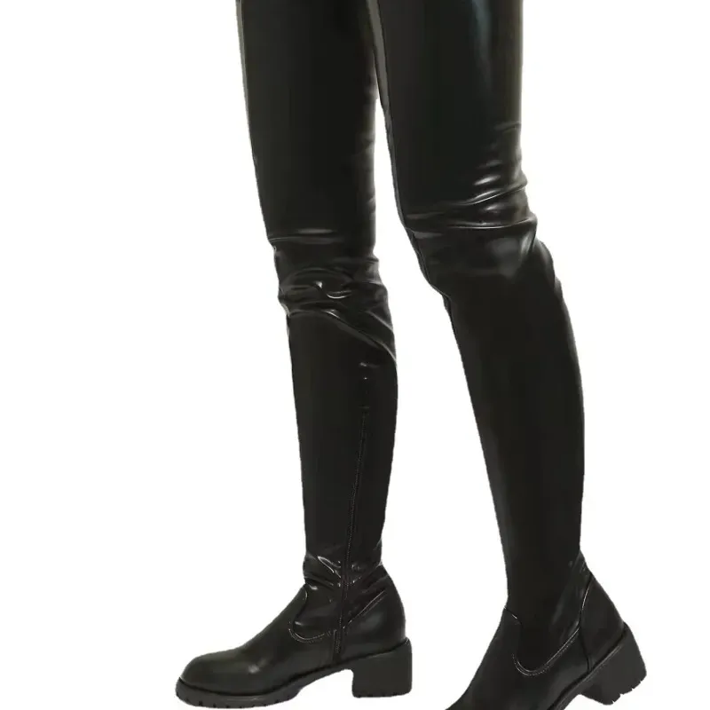 Women Fashion Over Knee Platform Round Toe Over The Knee Boots - Image 5