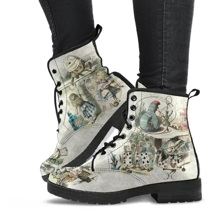 Gothic Oversized Printed Short Boots - Image 19