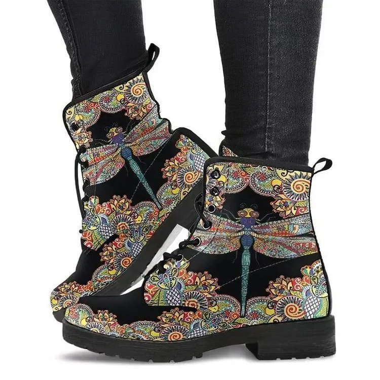 Gothic Oversized Printed Short Boots - Image 20