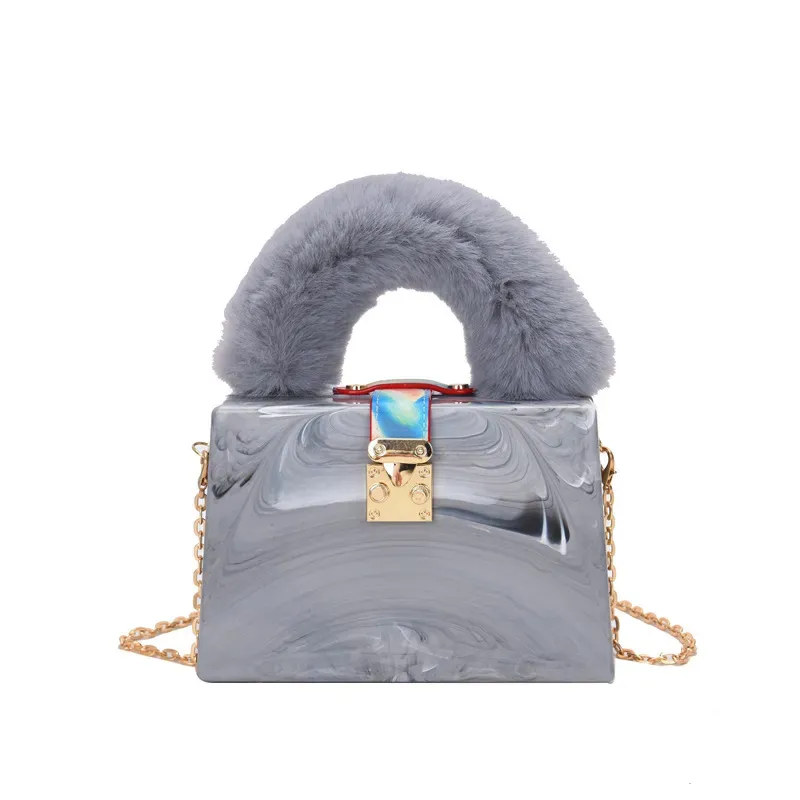 Fashionable Tie Dye Acrylic Plush Tote Shoulder Bag - Image 18