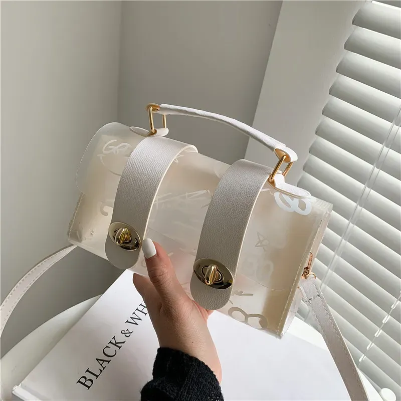 Fashion Transparent Clear Patchwork Graffiti Bag - Image 9