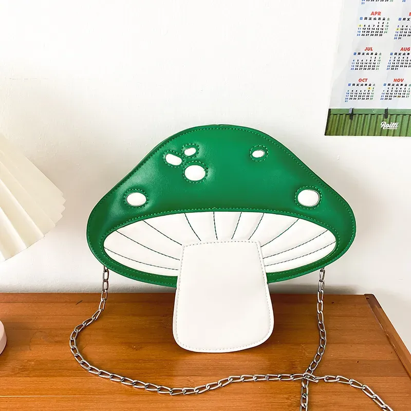 Women Fashion Personality Design Funny Cute Cartoon Pu Mushroom Shape Bag - Image 9