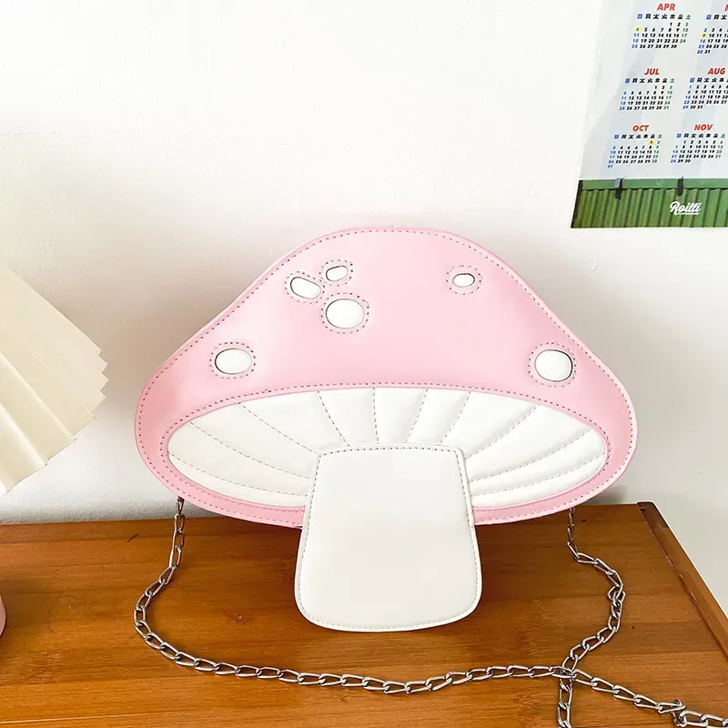 Women Fashion Personality Design Funny Cute Cartoon Pu Mushroom Shape Bag - Image 15