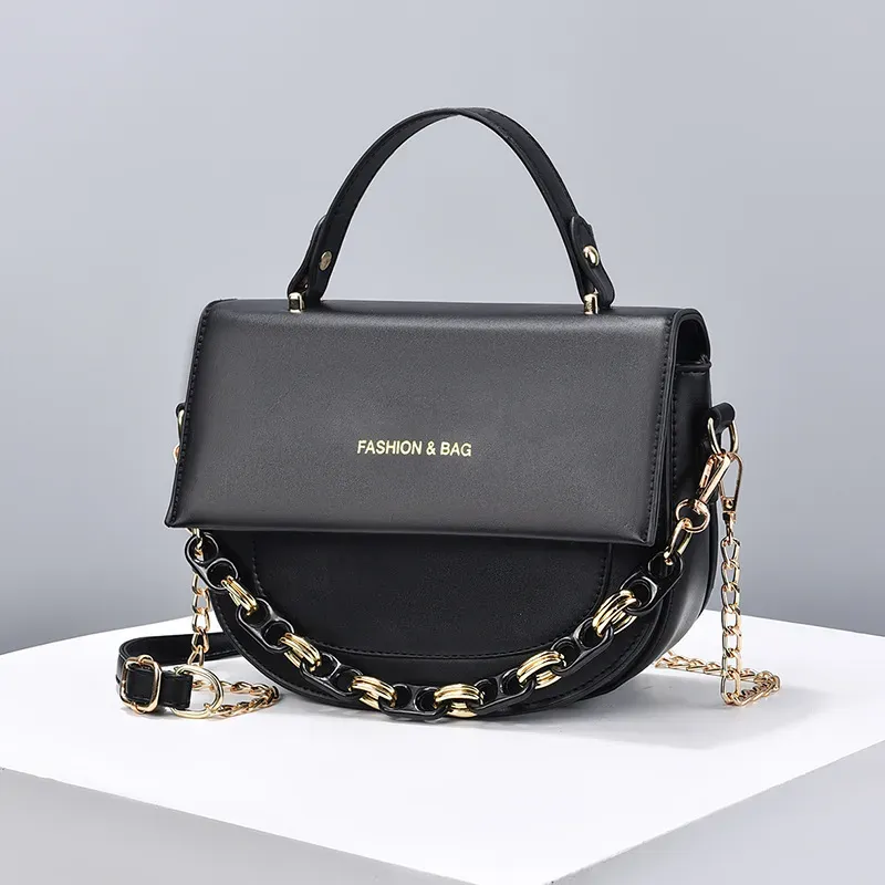 Women Fashion Solid Color Acrylic Chain Tote Bag - Image 7