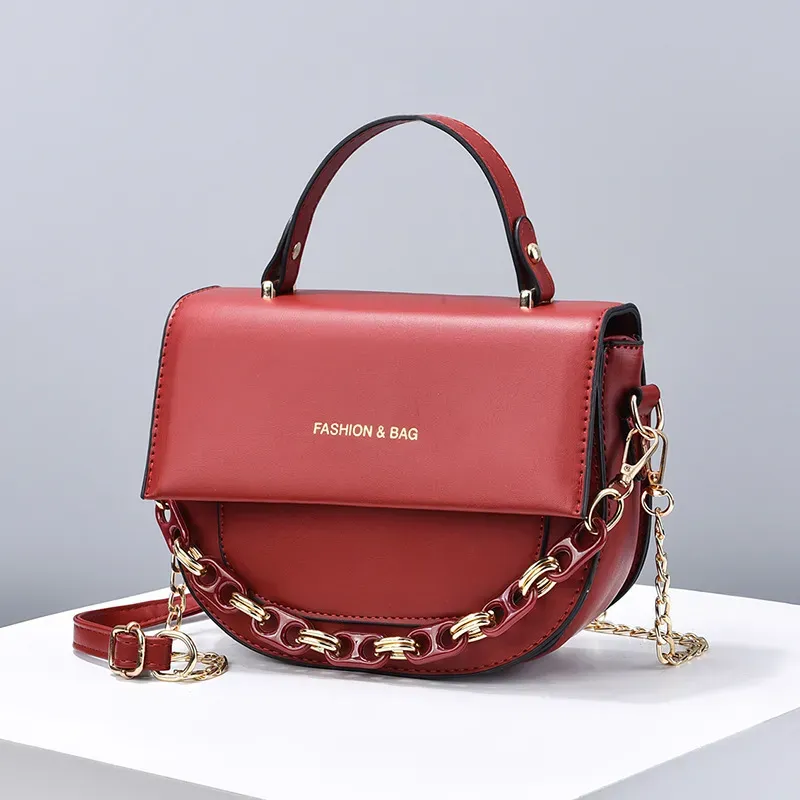 Women Fashion Solid Color Acrylic Chain Tote Bag - Image 8