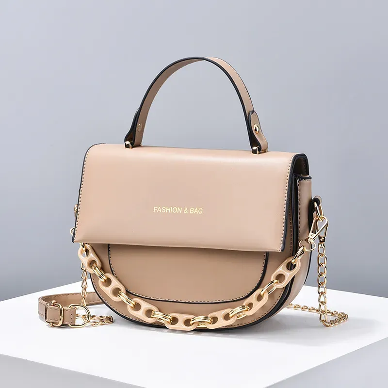 Women Fashion Solid Color Acrylic Chain Tote Bag - Image 11
