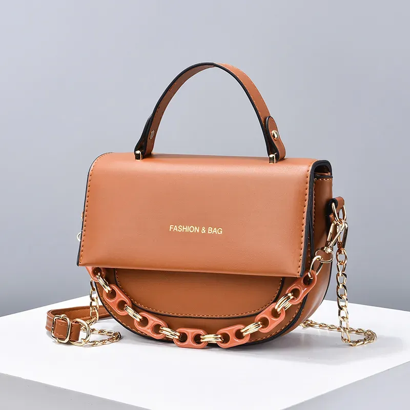 Women Fashion Solid Color Acrylic Chain Tote Bag - Image 17
