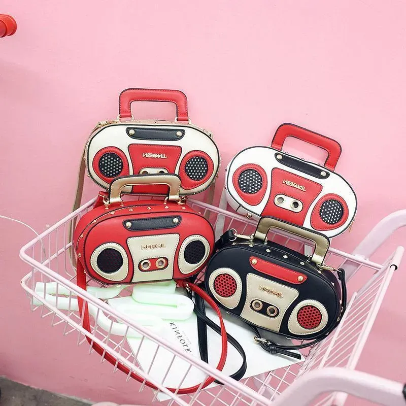 Women Fashion Cartoon Recorder Creative Shaped Crossbody Bag
