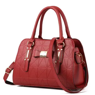Women Fashion Large Capacity Embossed Handle Shoulder Bag - Image 8