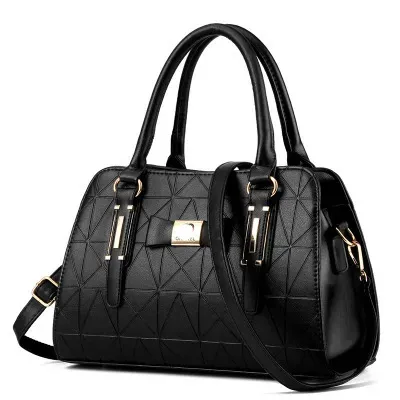 Women Fashion Large Capacity Embossed Handle Shoulder Bag - Image 10
