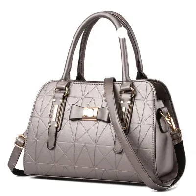 Women Fashion Large Capacity Embossed Handle Shoulder Bag - Image 14