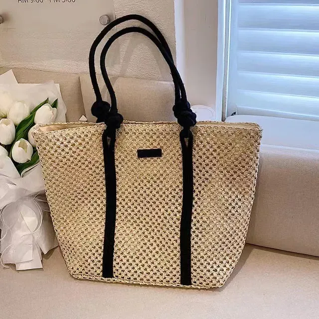 Bohemian Vintage Hollow-Out Large Woven Tote Bag