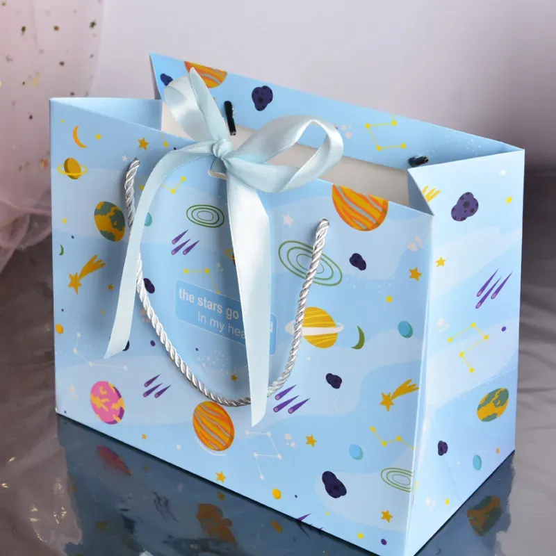 Simple Cartoon Candy Gift Packaging Paper Bag - Image 3