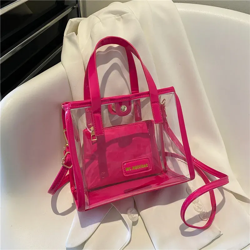Women Fashion Large Capacity Clear Handbag - Image 7