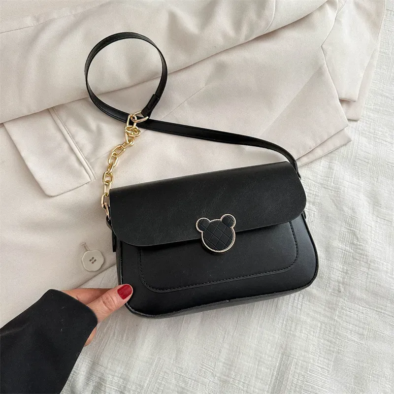 Women Fashion Casual Square Flap PU Shoulder Bag - Image 6