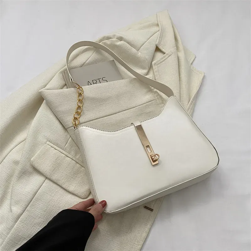 Women Simple Fashion Solid Color Square Chain Stitching Shoulder Bag - Image 7