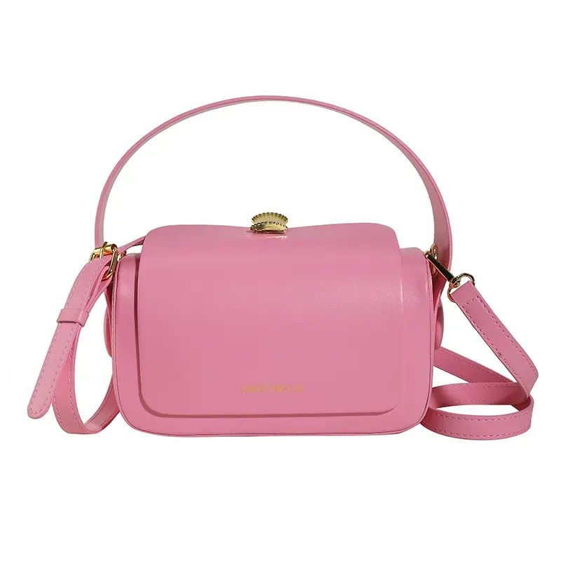 Women Fashion Simple Letter Flap Handle Shoulder Bag - Image 5