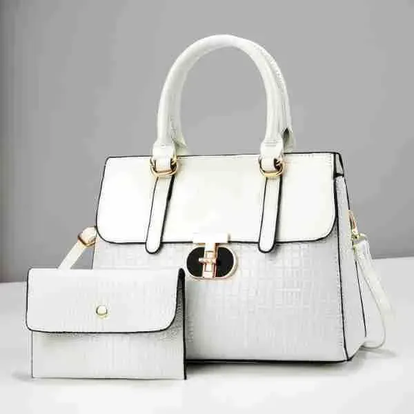 Women Fashion Gradient Crocodile Print Large Capacity Handbag Set - Image 6