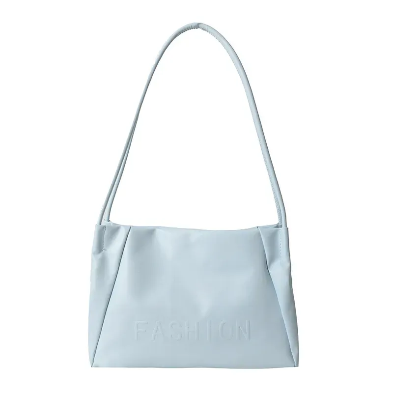 Women Fashionable Solid Color Letter Large Capacity Shoulder Tote Bag - Image 6