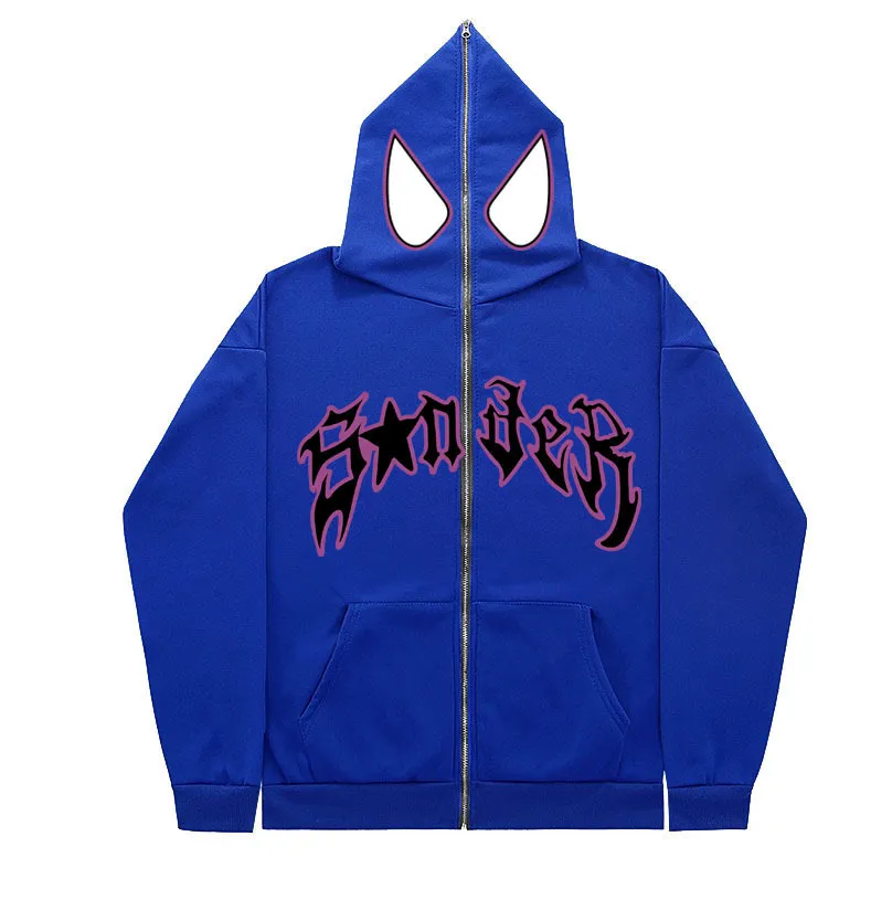 Y2K Unisex Couple Personalized Spider-Print Hoodie - Image 21