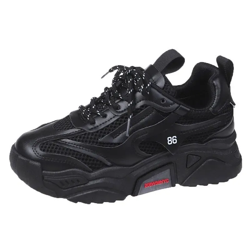 Women Fashion Casual Candy Color Mesh Thick-Soled Sneaker - Image 10