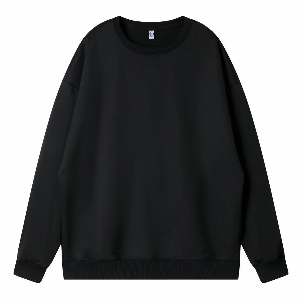 Women Fashion Casual Solid Color Round Neck Long Sleeve Blank Sweatshirt - Image 4
