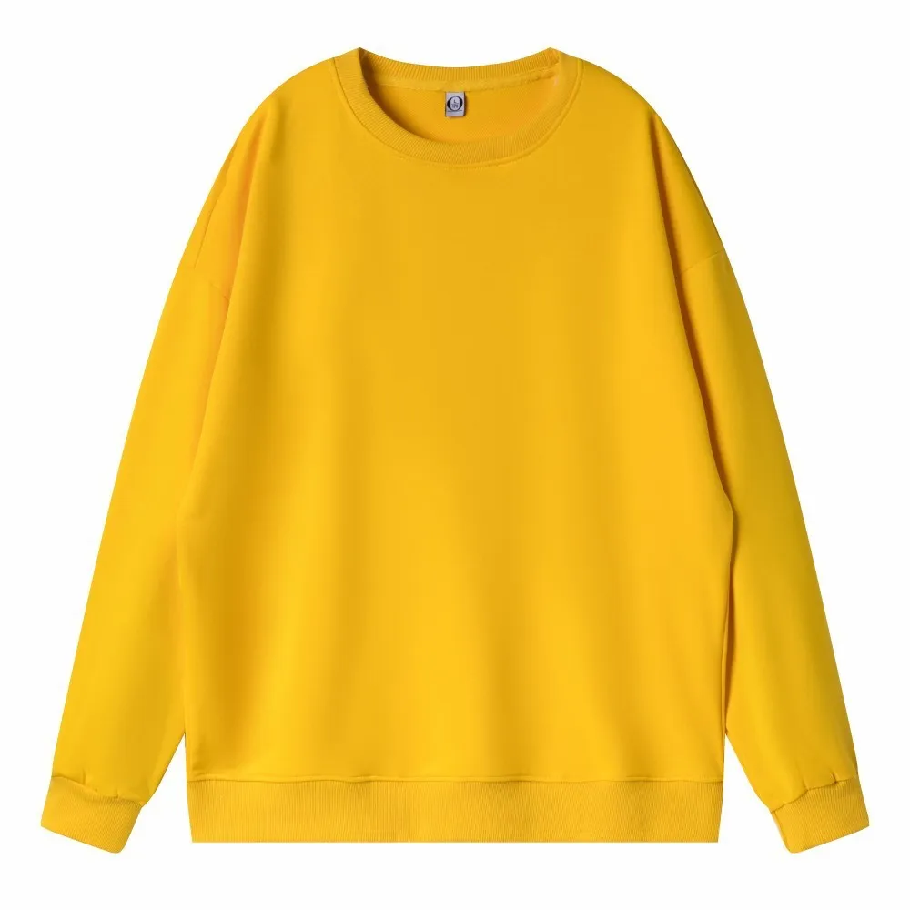Women Fashion Casual Solid Color Round Neck Long Sleeve Blank Sweatshirt - Image 6