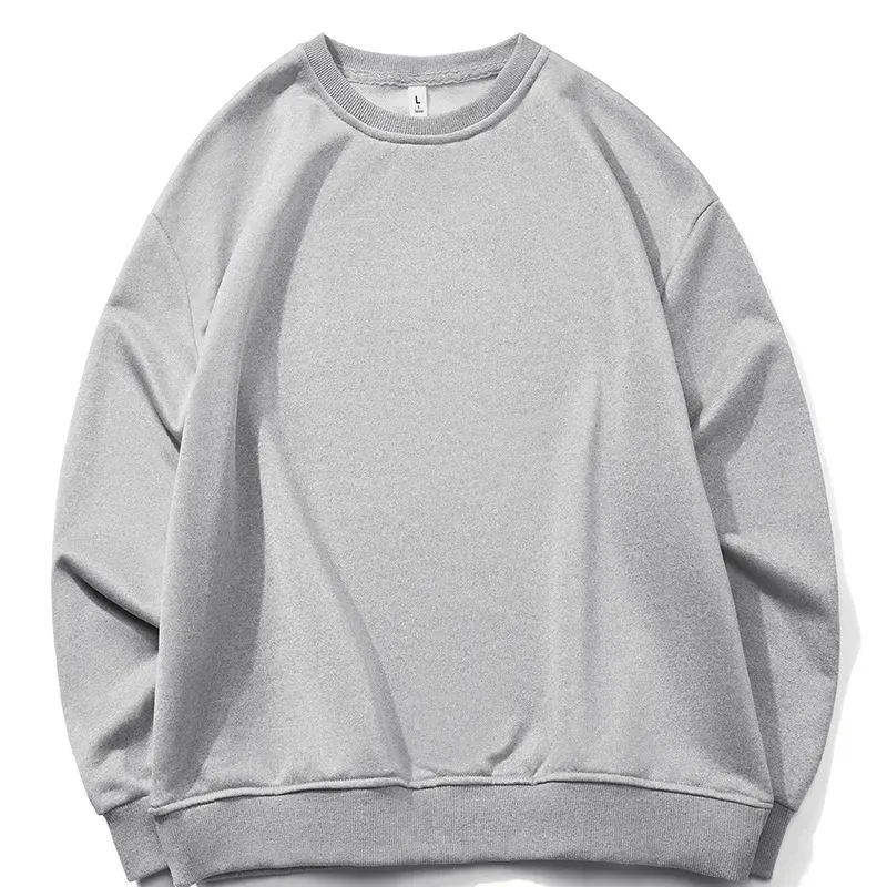 Women Fashion Casual Solid Color Round Neck Long Sleeve Blank Sweatshirt - Image 7