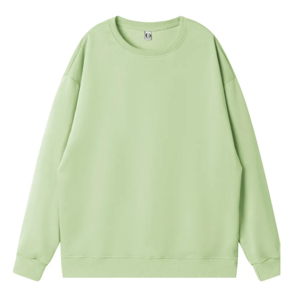 Women Fashion Casual Solid Color Round Neck Long Sleeve Blank Sweatshirt - Image 16