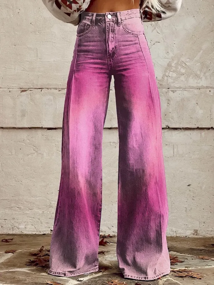Casual Women Graphic Printing Flared Pants - Image 21