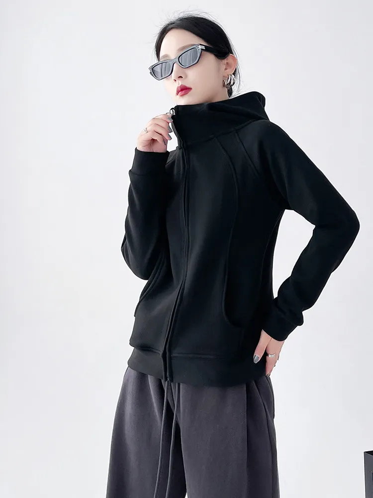Women Casual Loose Solid Color Thickened Cardigan Hoodies - Image 4