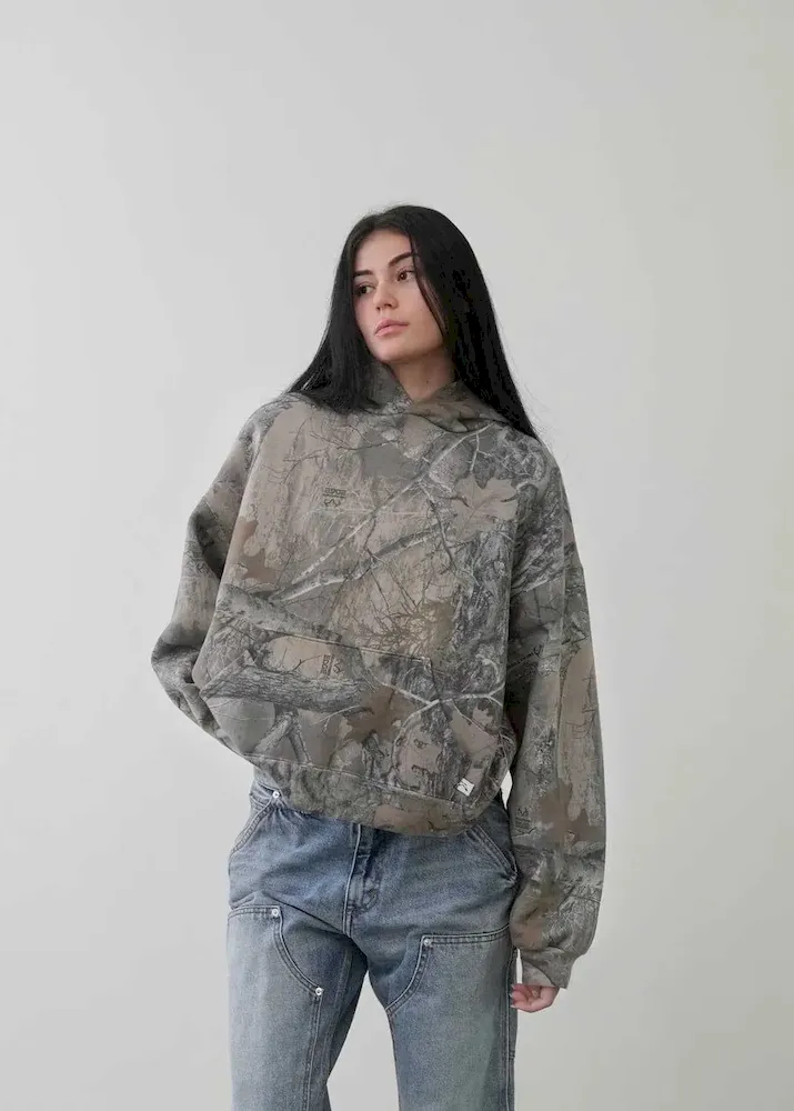 Women Fashion Vintage Y2k Camouflage Printed Loose Long Sleeve Hoodies - Image 7
