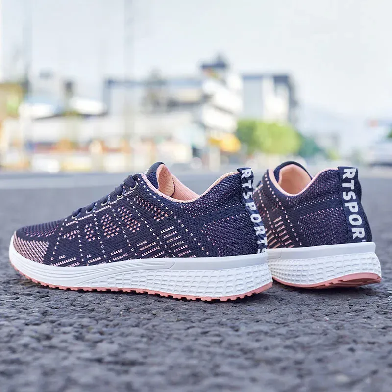 Women Fashion Casual Mesh Breathable Soft Sole Sneakers - Image 4