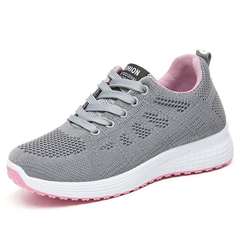 Women Fashion Casual Mesh Breathable Soft Sole Sneakers - Image 5